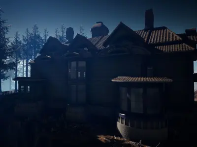Horror House Pack Creepy Free low-poly 3D model