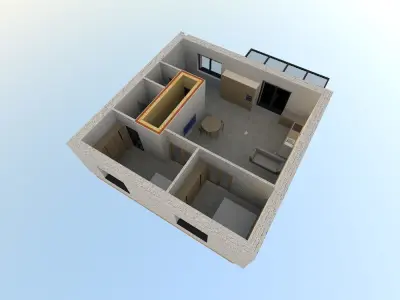 vacation house facade  PLA file 3D model