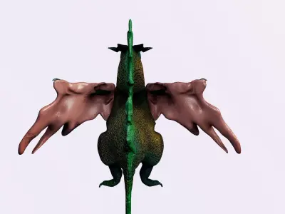 the dragon is green 3D model