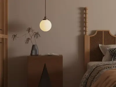 Retro bedroom 3D model