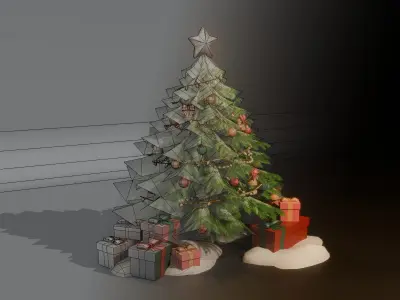 Christmas Tree Low-poly Low-poly 3D model