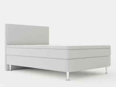 Meja Continental Bed 140x200cm Light Gray Low-poly 3D model