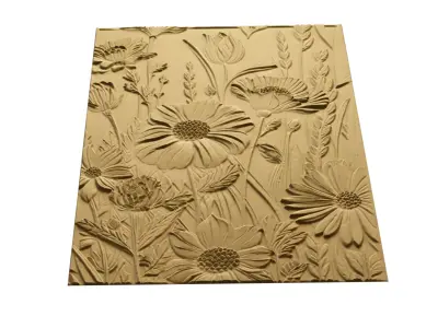 modern panel wall decor set relief stl mural CNC 270  3D model