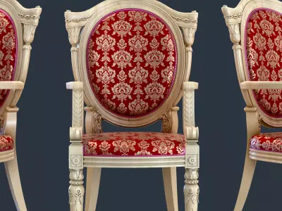 Classic Chair Low-poly 3D model