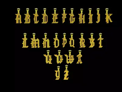 Luxury 3D Alphabet Pendant Collection 3D print model