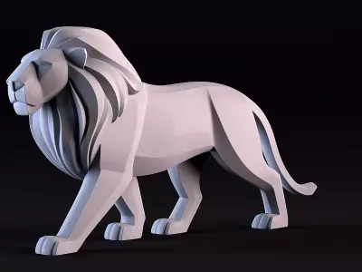 Stylized Lion 3D print model