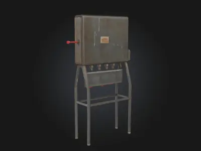 Old Industrial Water Dispenser  Echoes of Factory Life 3D model