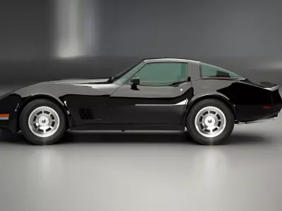 Chevrolet Corvette C3 1980-1982 Low-poly 3D model