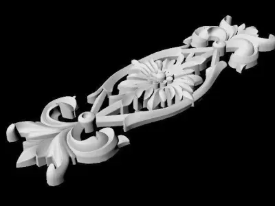 Central decor ornament for furniture 3D model 466