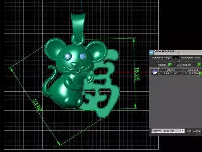 Lucky Rate Pendant  3D print model