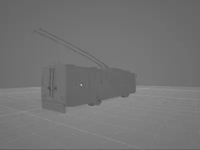 Lowpoly  Skoda14tr Low-poly 3D model