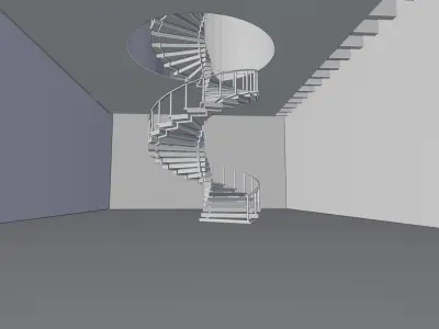 architectural stairs view Blend Free 3D model