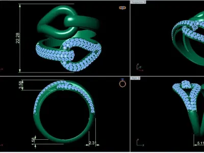 Fancy ring 3D print model order