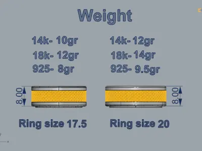 Wedding Bands 06 3D print model