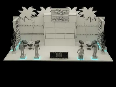  Booth Exhibition Stand a221 3D model