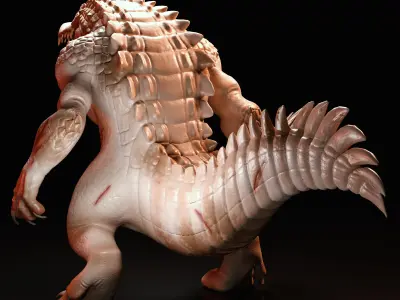 Albino Were crocodile 3D model