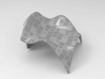 Okina Chair Low-poly 3D model
