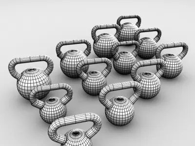 Kettlebell set kettlebells 3D model