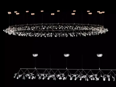 Endless LED suspension lamp 3D model