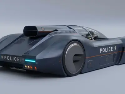 3Dpro CAR scifi 7 Low-poly 3D model