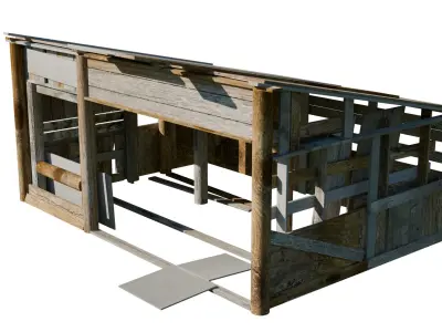 Low Poly Barn - Shed - Game-Ready Free low-poly 3D model
