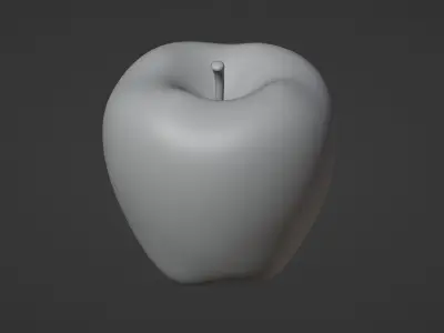 Realistic Green Apple  3D model