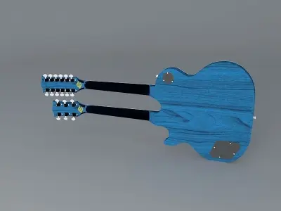 Double neck Les Paul guitar Free 3D model