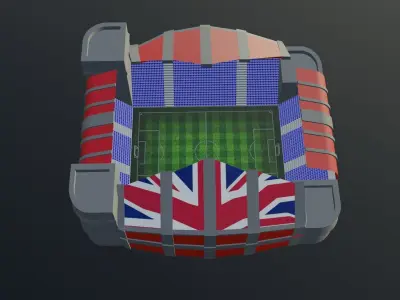 Football Stadium - England Low-poly 3D model