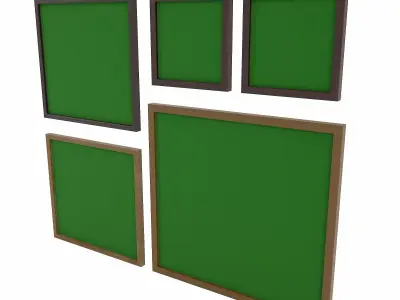 Abstract Painting frames 3d model Low-poly 3D model