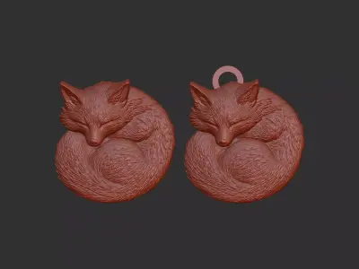 fox pentant  3D print model