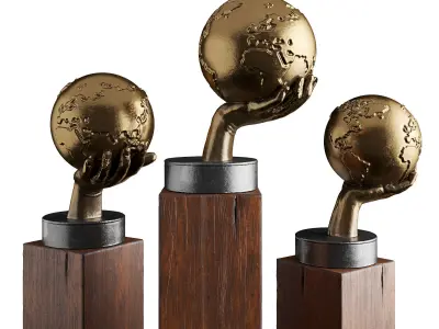 Earth Hand sculpture 3D model