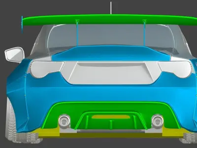 TOYOTA 86 ROBOT FT RALLYBACKER Low-poly 3D model