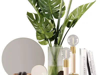 Decorative Set 233 Low-poly 3D model