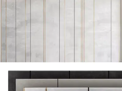 Decorative wall panel set 36 3D model