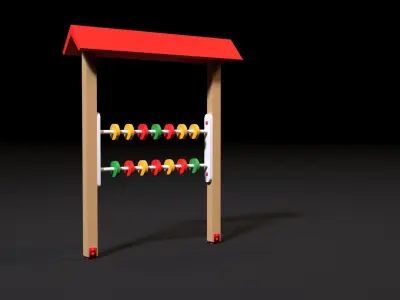 Childrens abacus 3D model