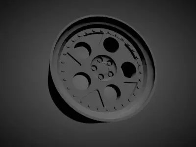 HRE 454 scalable and Printable rim 3D print model