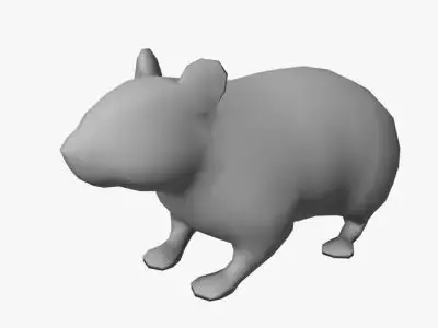 Low Poly Hamster Low-poly 3D model