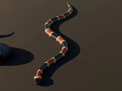 Animated snakes pack 3D model