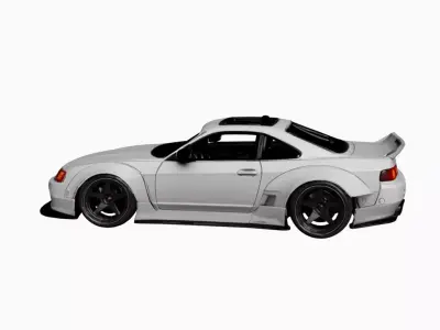 Widebody Performance Sports Car Aggressive Urban Design 3D model