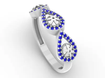 Jewelry Diamond Ring Model RG107 Free 3D print model