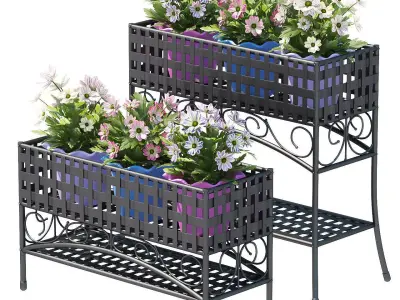 plant set in stand 120 3D model