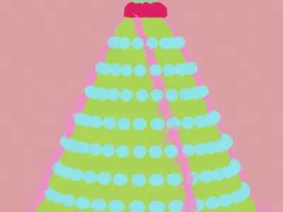 fabric tree Low-poly 3D model