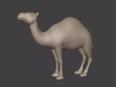 Camel Statue - Figurine Low-poly 3D model
