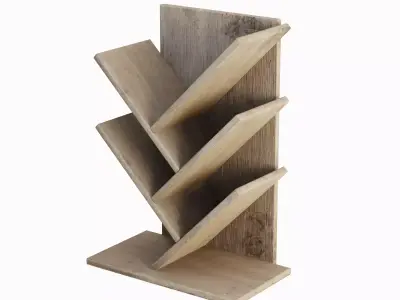 Small Bookshelf 04 Low-poly 3D model