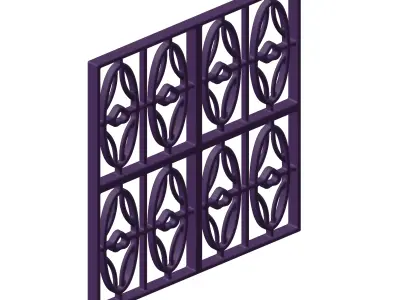 Plastic Exquisite Window Grill Toy 3D model