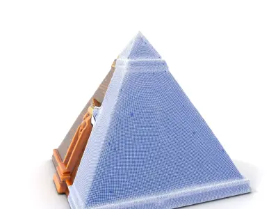 Ancient Pyramid Monument model pack Low-poly 3D model