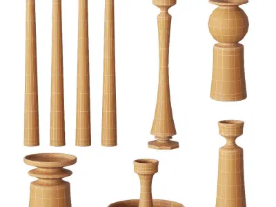 Taper candle holder 3D model