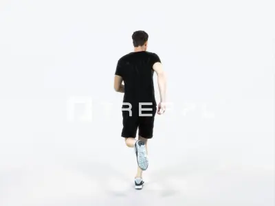 Virtue 02B Running Jogging Football Sports Man Low-poly 3D model