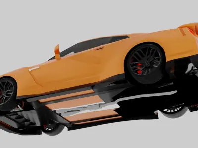 Customizable sport car 3D model