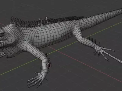 Rigged Iguana 3D model